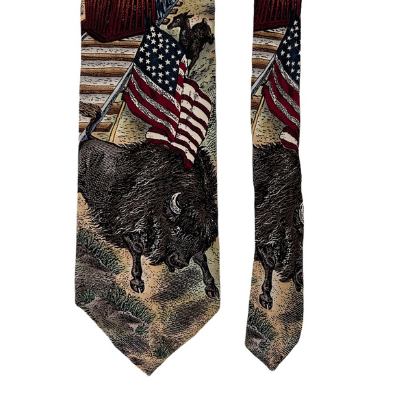 Tango by Max Raab Silk Americana Series Union Pacific Silk Tie - Picture 7 of 14